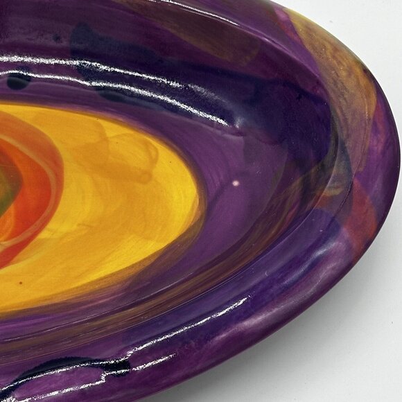 Cooks New Zealand Art Pottery Oval Serving Bowl Vegetables Pasta 17 X 11  Modern - Picture 4 of 11